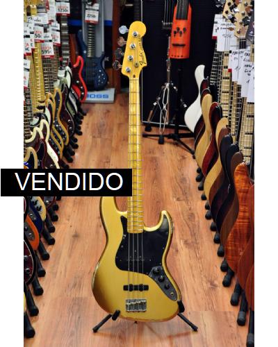 Fender Custom Shop '75 Jazz Bass Relic Aztec Gold